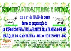 CONCURSO DE QUEIJO 58&ordfEXPOSIÇÃO AGROPECUÁRIA ESTADUAL DE MINAS GERAIS 22 a 27/05/2018